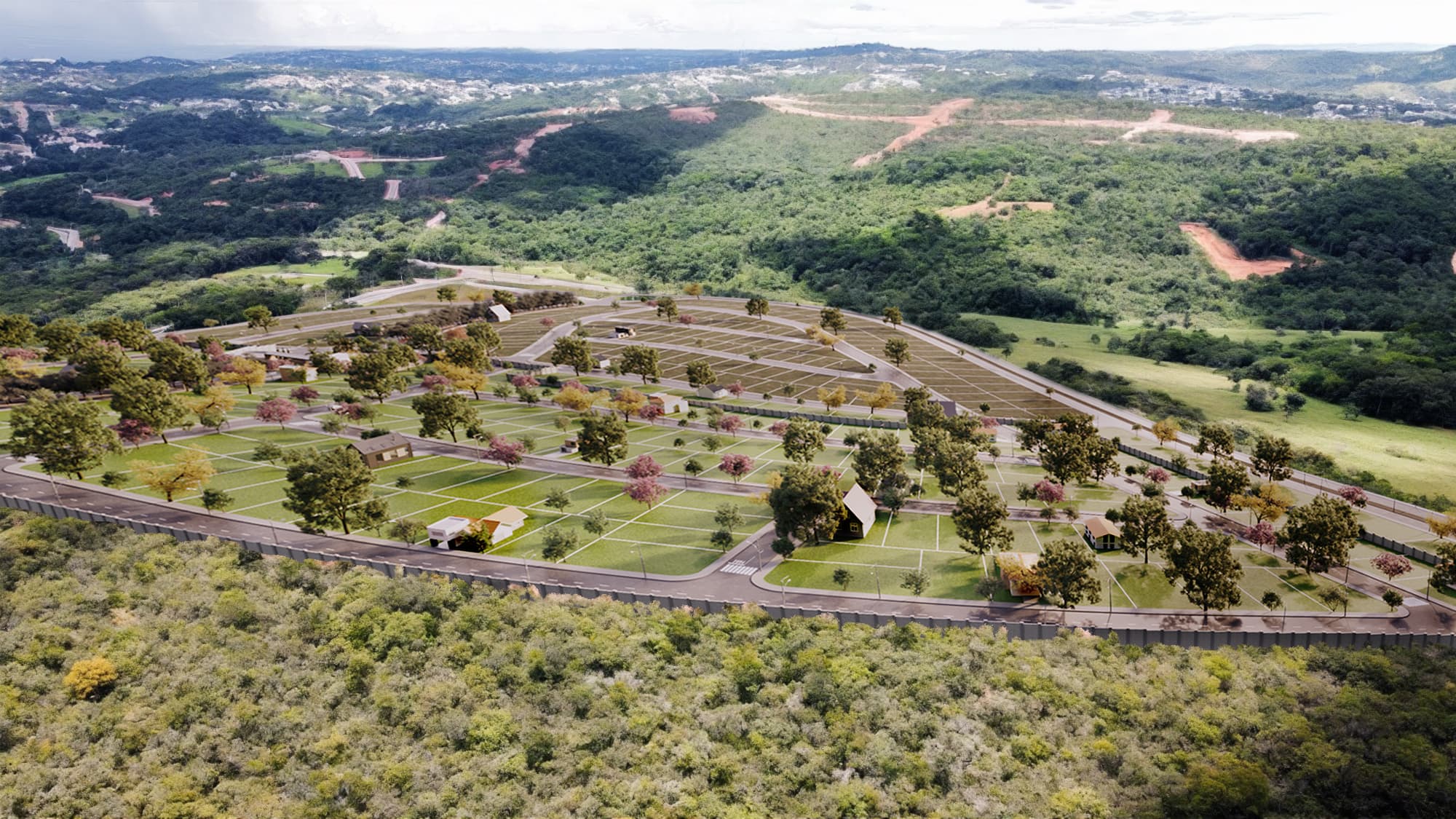 Vista aérea do Reserva Arvoredo